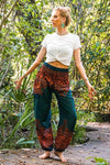 Harem Pants/      Teal Orange Mandala for Women